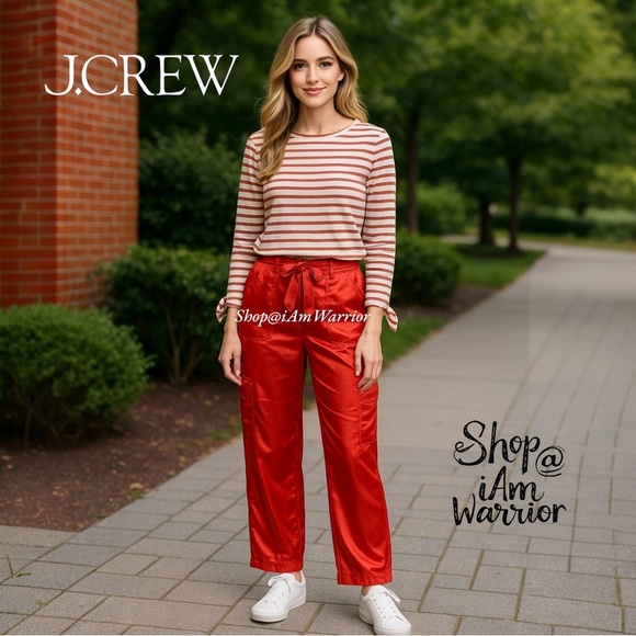 J.Crew NWT high waisted satin paper-bag pants *shop@iamwarrior - Picture 2 of 10